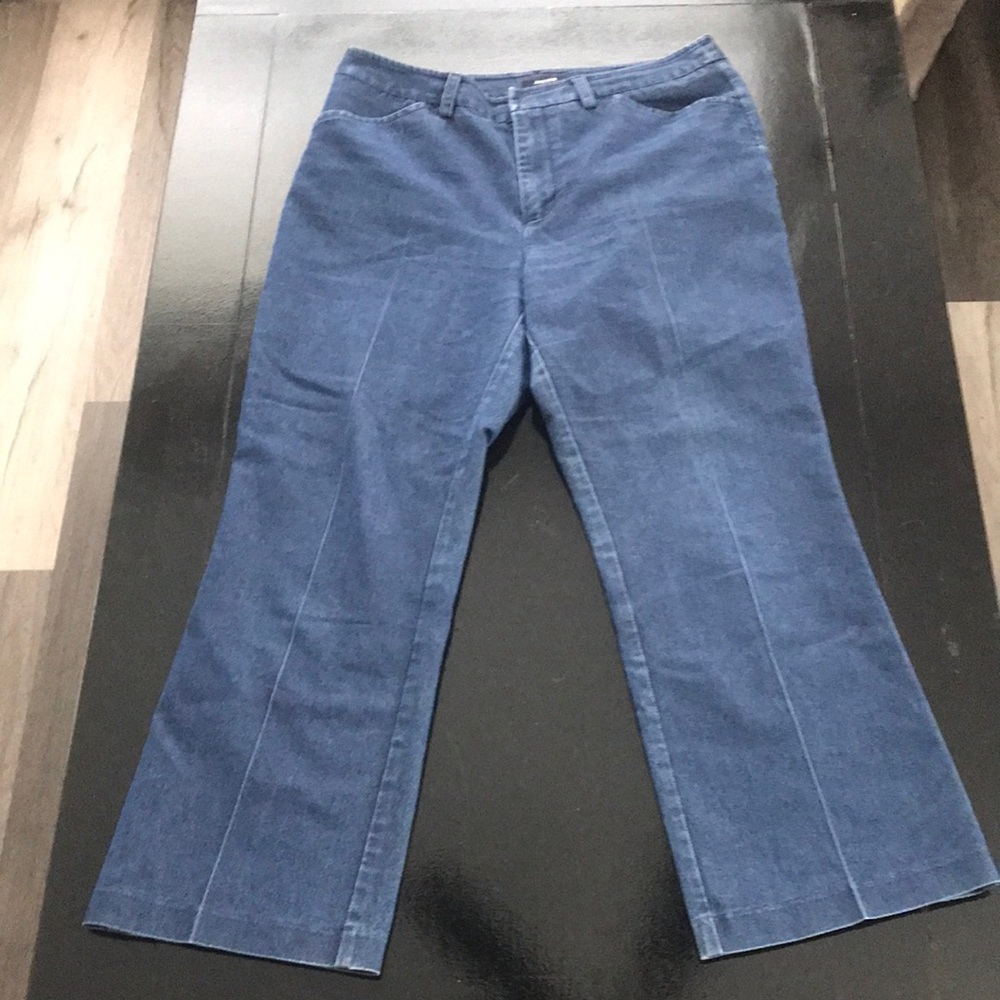 Women's Blue Flare Jeans - Classic Wide Leg